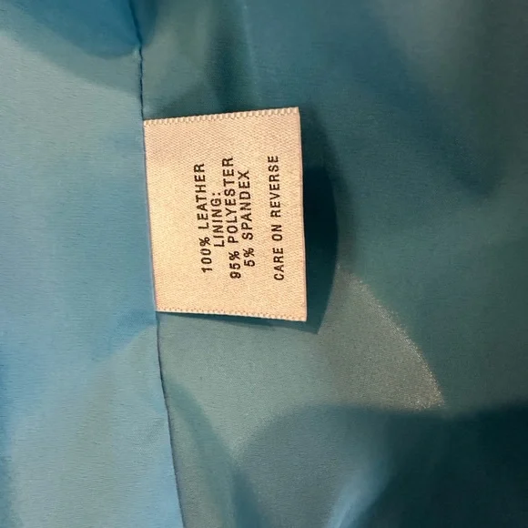 St. John Sport Blue Scuba Style Blue Leather Jacket Like New! - Picture 9 of 9